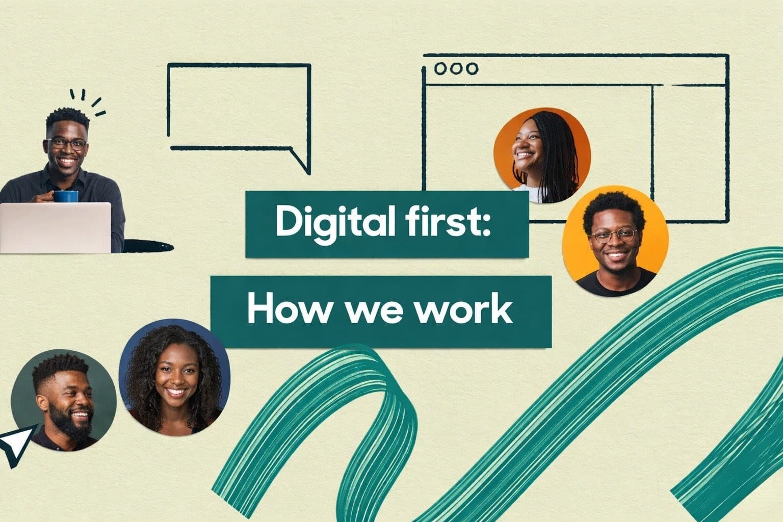 Digital first: How we work hero illustration